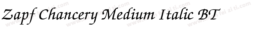 Zapf Chancery Medium Italic BT字体转换